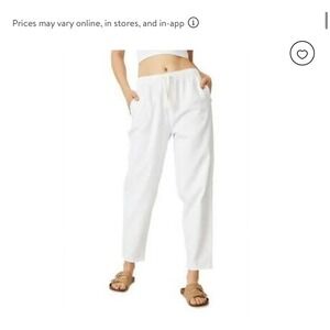 Cotton On Drawstring/elastic Wasteband Pants Women's Size 2 In White